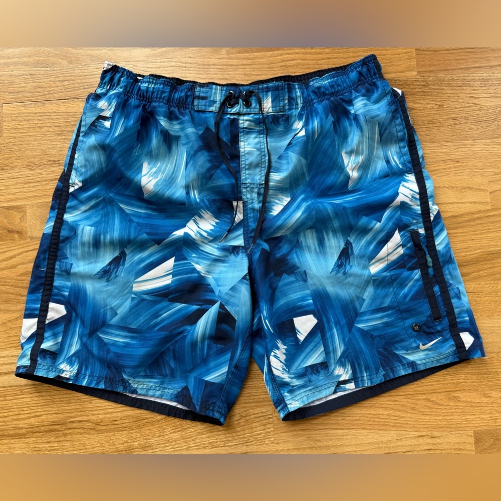 NIKE Mens LINED SWIM SHORTS Blue Sz XL